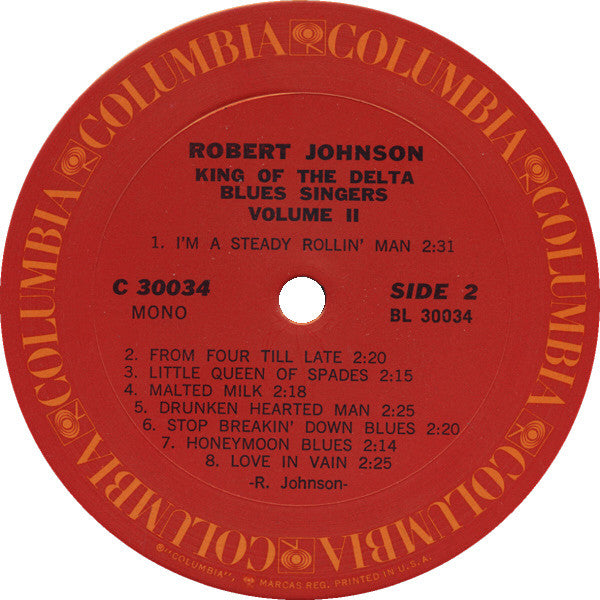 Robert Johnson : King Of The Delta Blues Singers (Vol. II) (LP, Album, Comp, Mono, Ter)
