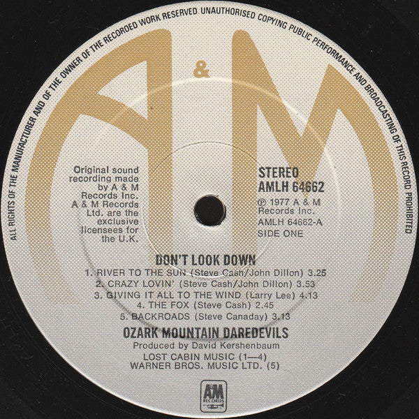 The Ozark Mountain Daredevils : Don't Look Down (LP, Album)