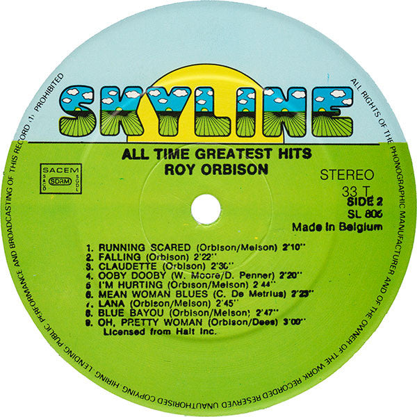 Roy Orbison : All-Time Greatest Hits (LP, Comp)