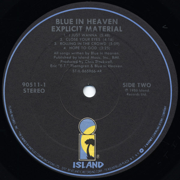 Blue In Heaven : Explicit Material (LP, Album)
