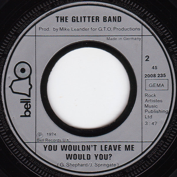 The Glitter Band : Angel Face (7", Single)