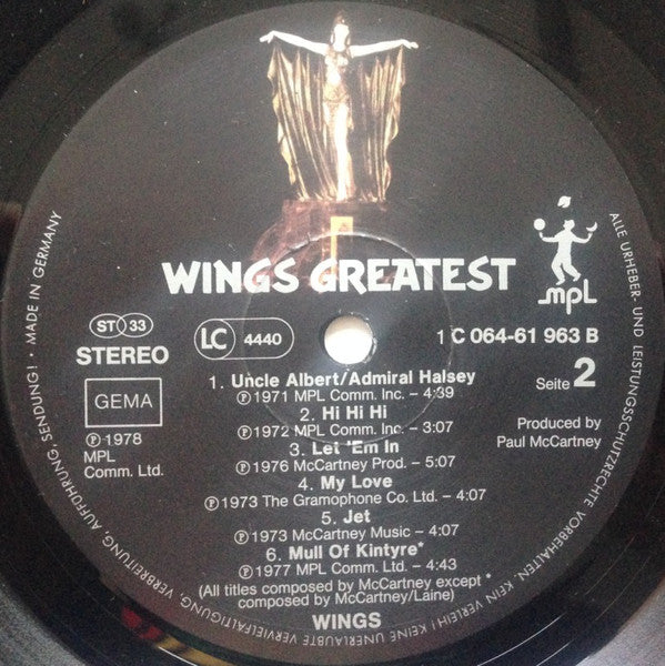 Wings (2) : Wings Greatest (LP, Comp)