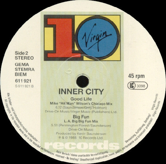 Inner City : Good Life (12", Single)