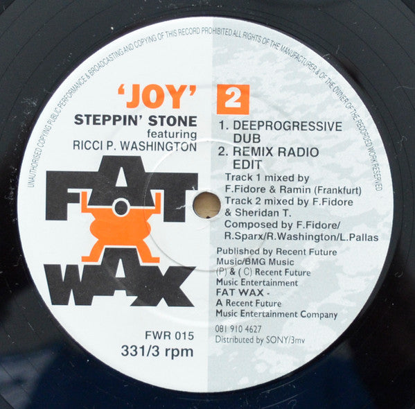 Stepin' Stone Featuring Ricci P. Washington : Joy (12")