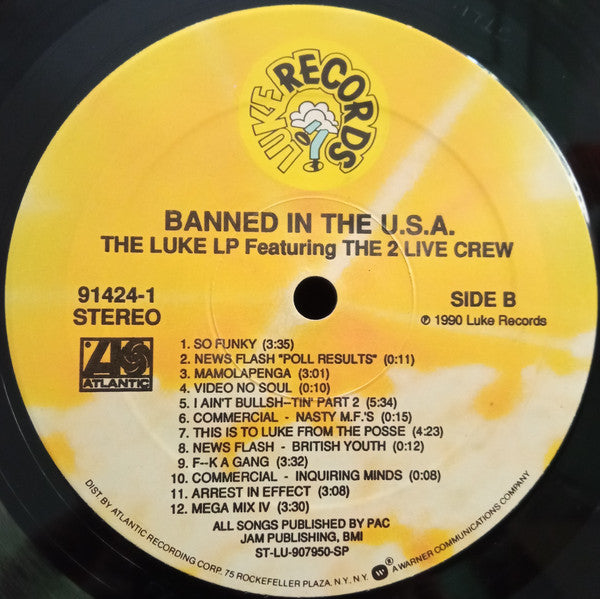 Luke Featuring The 2 Live Crew : Banned In The U.S.A. - The Luke LP (LP, Album)