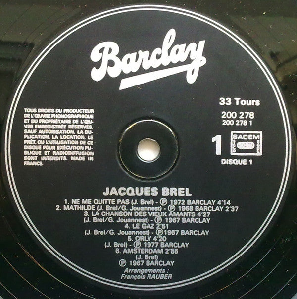 Jacques Brel : Brel (2xLP, Comp)