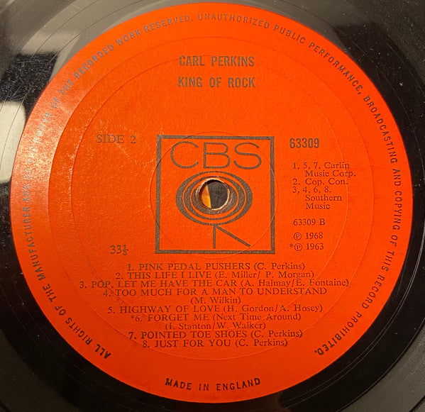 Carl Perkins : King Of Rock (LP, Comp)