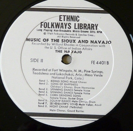 Sioux (3) / Navajo (4) : Music Of The Sioux And The Navajo (LP)