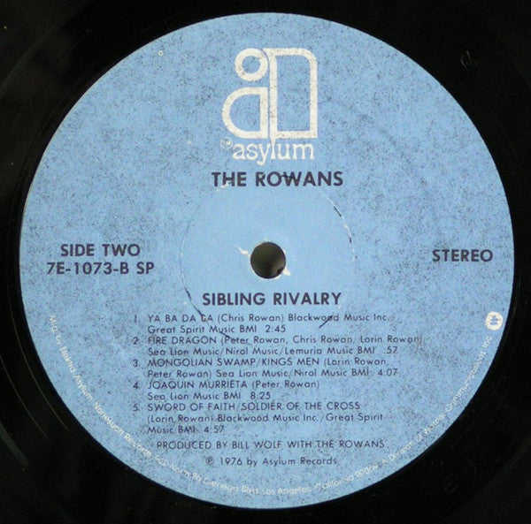 The Rowans (2) : Sibling Rivalry (LP, Album, Spe)