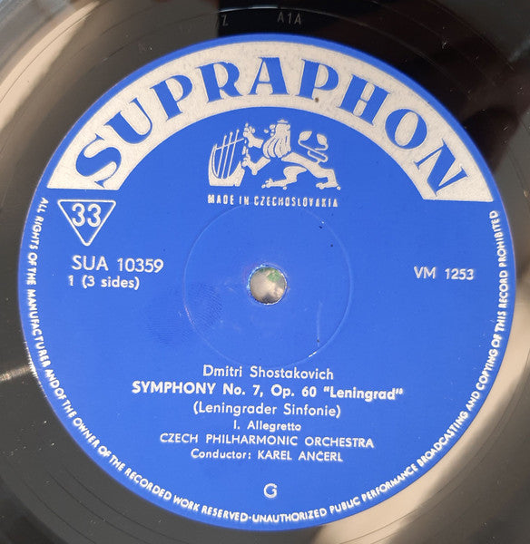 Dmitri Shostakovich - Bohuslav Martinů, Karel Ančerl, The Czech Philharmonic Orchestra, Karel Šejna : Sinfonie Nr. 7 Op.60 "Leningrader" / Concerto For Two String Orchestras, Piano And Timpani (2xLP, Mono + Box)