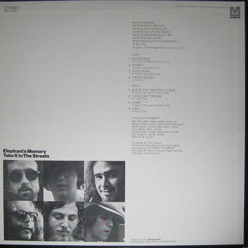 Elephants Memory : Take It To The Streets (LP, Album)
