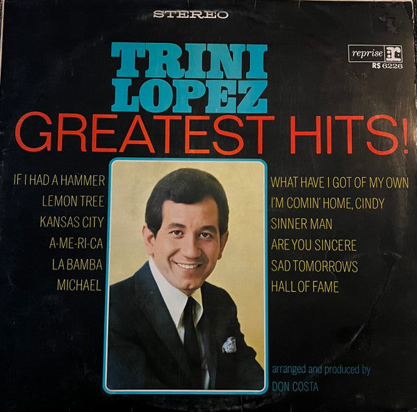 Trini Lopez : Greatest Hits (LP, Comp)