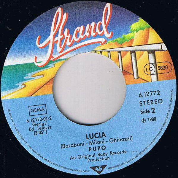 Pupo : Su Di Noi (7", Single)