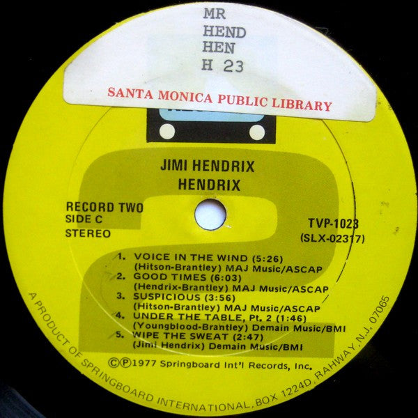 Jimi Hendrix : Hendrix (2xLP, Comp)