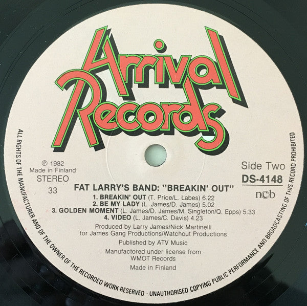 Fat Larry's Band : Breakin' Out (LP, Album)