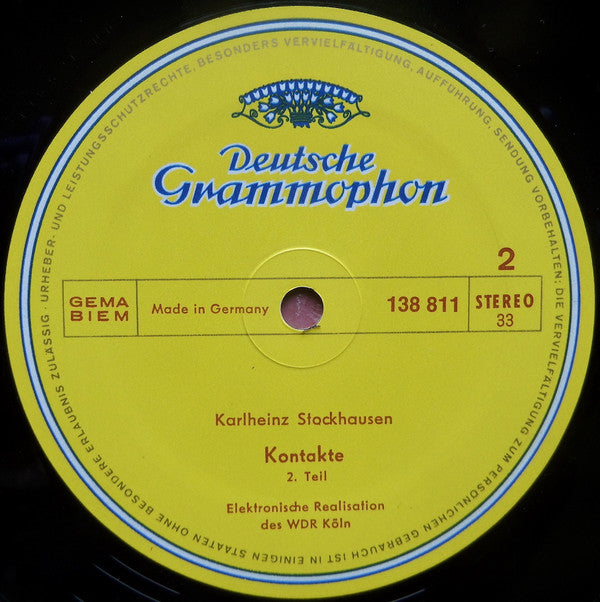 Karlheinz Stockhausen : Gesang Der Jünglinge / Kontakte (LP, Album, RE)