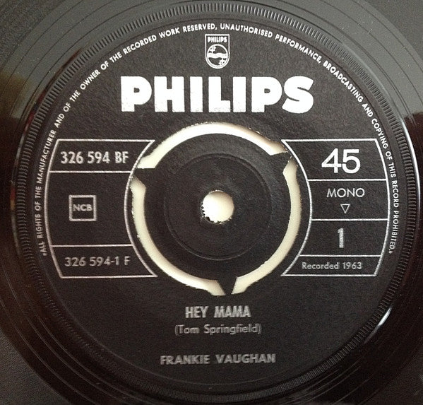 Frankie Vaughan : Hey Mama (7", Single, Mono)