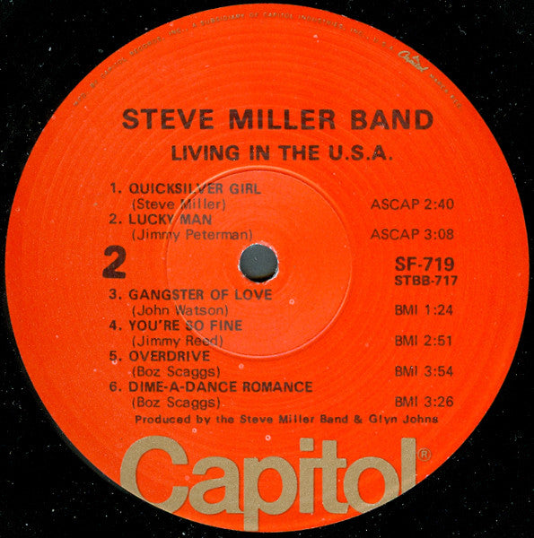 Steve Miller Band : Living In The U.S.A. (LP, Album, RE, Los)