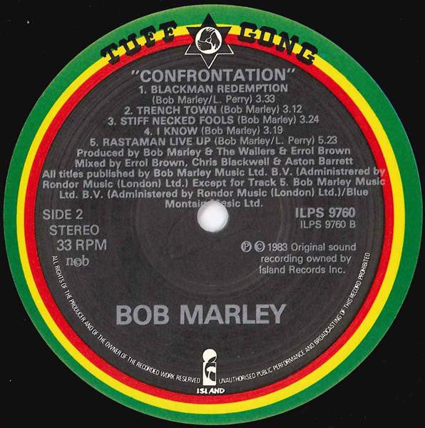 Bob Marley & The Wailers : Confrontation (LP, Album, Gat)