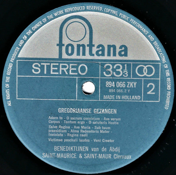 Benediktiner Mönche Der Abtei Saint-Maurice & Saint-Maur : Die Stille Von Clervaux, Gregorianische Gesänge (LP, Album)