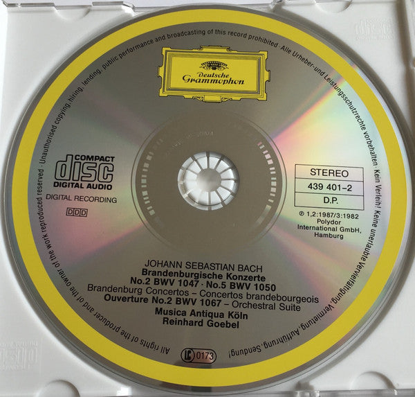 Musica Antiqua Köln / Reinhard Goebel : Brandenburgische Konzerte Nr. 2 & 5 / Ouvertüre Nr. 2 (CD, Comp, RE)