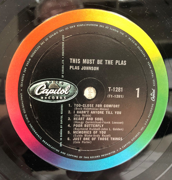 Plas Johnson : This Must Be The Plas (LP, Album, Mono)