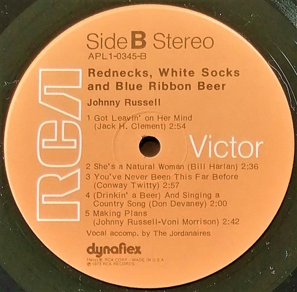 Johnny Russell (2) : Rednecks, White Socks And Blue Ribbon Beer (LP, Album, Ind)