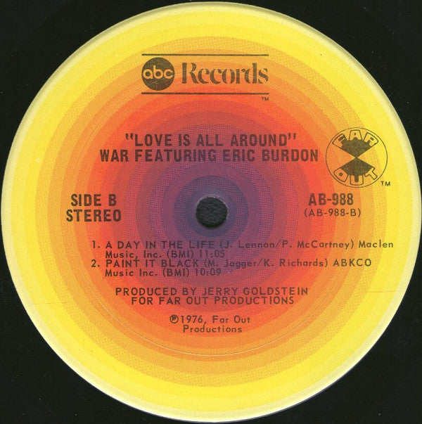 Eric Burdon & War : Love Is All Around (LP, Album)
