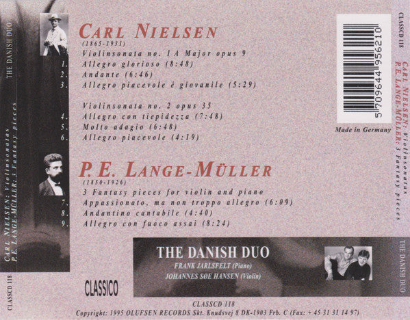 Carl Nielsen, Peter Erasmus Lange-Müller, Den Danske Duo : Violin Sonatas : Fantasy Pieces (CD, Album)