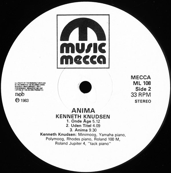 Kenneth Knudsen : Anima (LP, RE)