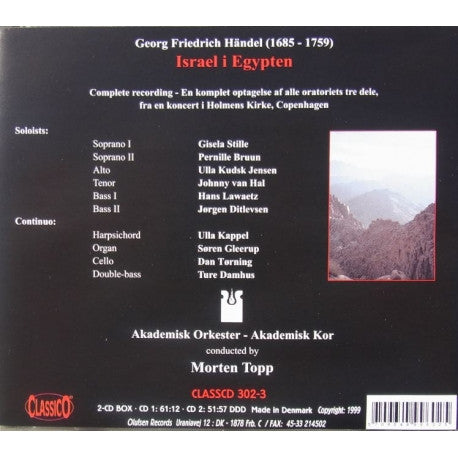 Georg Friedrich Händel, Akademisk Orkester, Akademisk Kor, Morten Topp : Israel In Egypt (2xCD, Album)