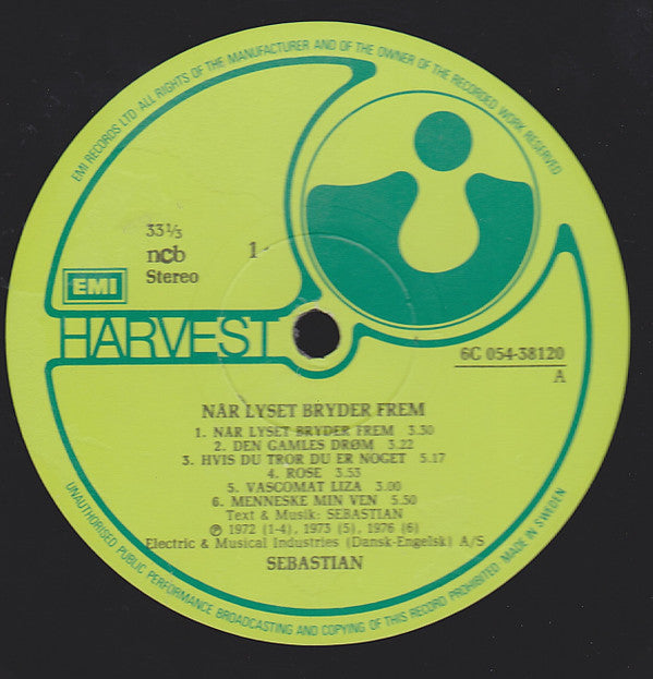 Sebastian (5) : Når Lyset Bryder Frem (LP, Comp)