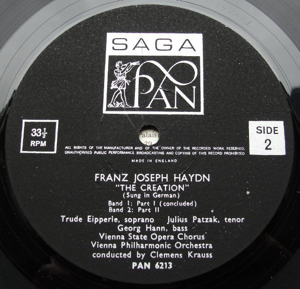 Joseph Haydn - Wiener Philharmoniker & Wiener Staatsopernchor, Clemens Krauss : The Creation - First Record (LP, Mono)