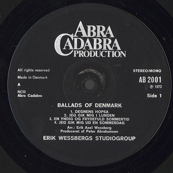 Erik Wessberg Studio Group : Ballads Of Denmark (LP)
