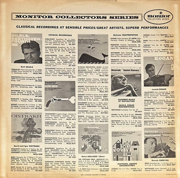 Mstislav Rostropovich Plays Antonín Dvořák & Camille Saint-Saëns / Большой Симфонический Оркестр Всесоюзного Радио conducted by Boris Khaikin and Григорий Столяров : Rostropovich Plays Dvorak & Saint-Saens / Concerti For Cello And Orchestra (LP, Album)