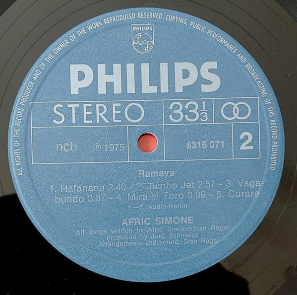 Afric Simone : Ramaya (LP, Album)