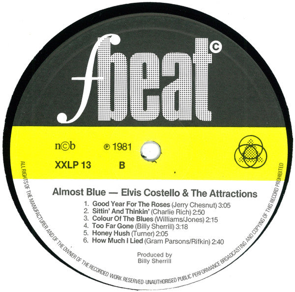 Elvis Costello & The Attractions : Almost Blue (LP, Album)