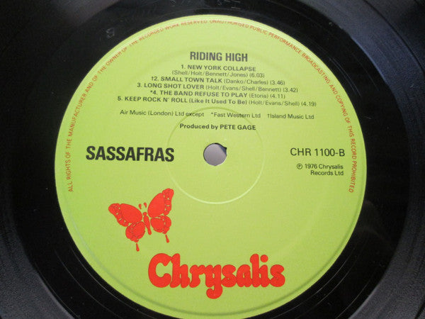 Sassafras : Riding High (LP, Album)