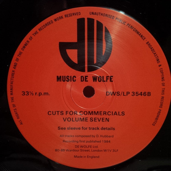 Unit 2 (4) : Cuts For Commercials: Volume Seven (LP, Lib)