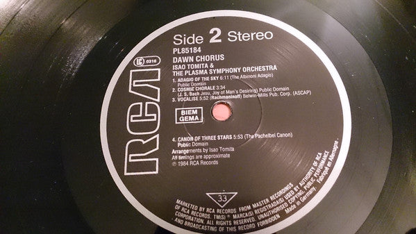 Tomita : Dawn Chorus (LP, Album)