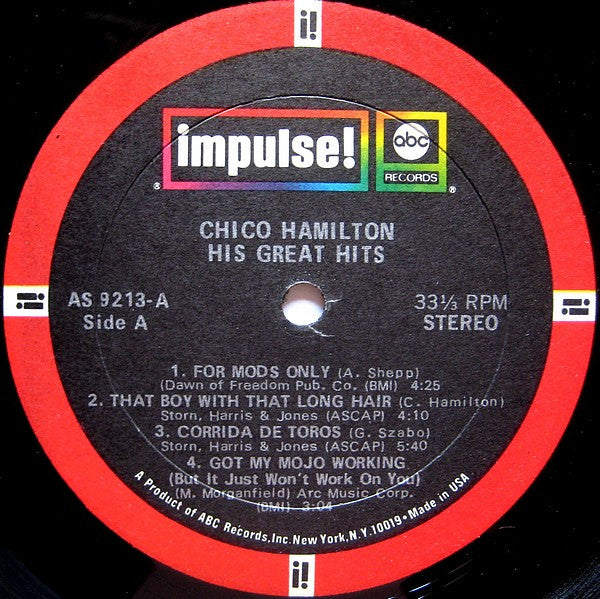 Chico Hamilton : His Great Hits (2xLP, Comp)