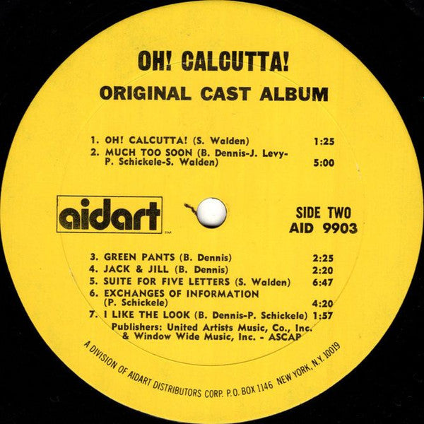 "Oh! Calcutta!" Original Cast : Oh! Calcutta (Original Cast Album) (LP, Album)