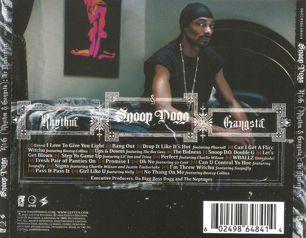 Snoop Dogg : R & G (Rhythm & Gangsta): The Masterpiece (CD, Album, RE, Son)