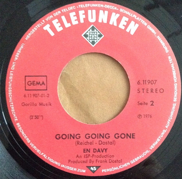 En Davy : Okay I Am K.O. / Going Going Gone (7")