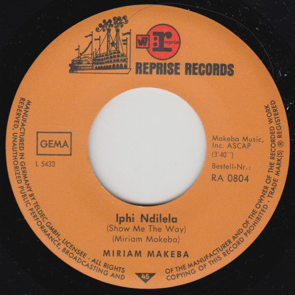 Miriam Makeba : I Shall Be Released (7")