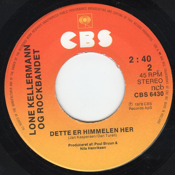 Lone Kellermann & Rockbandet : Se Venedig Og Dø (7", Single)