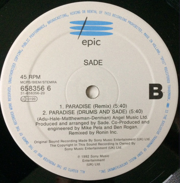 Sade : No Ordinary Love (12", Single)