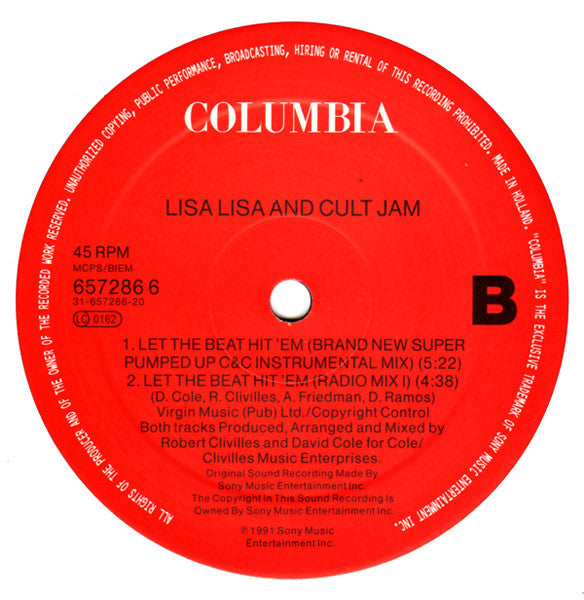 Lisa Lisa & Cult Jam : Let The Beat Hit 'Em (12")