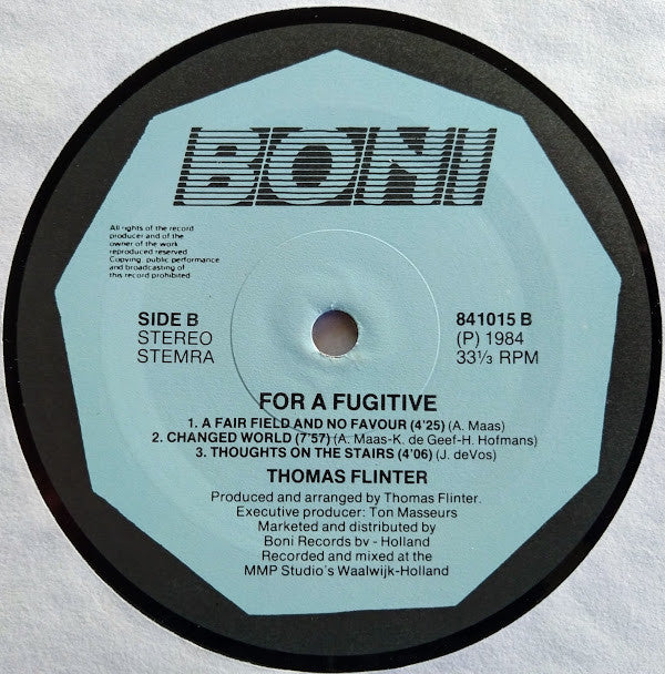 Thomas Flinter : For A Fugitive (LP, Album)