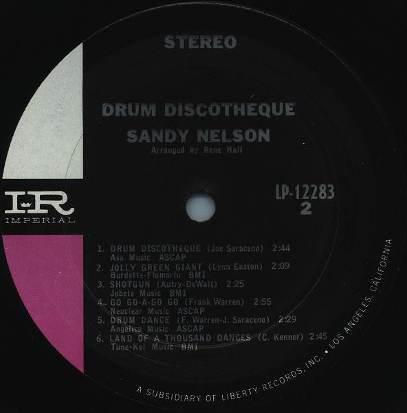 Sandy Nelson : Drum Discothéque (LP, Album, Pit)